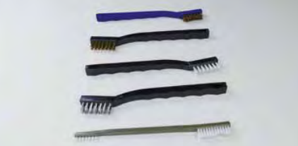 Brosses à manche nettoyage d’armes en inox, nylon et laiton